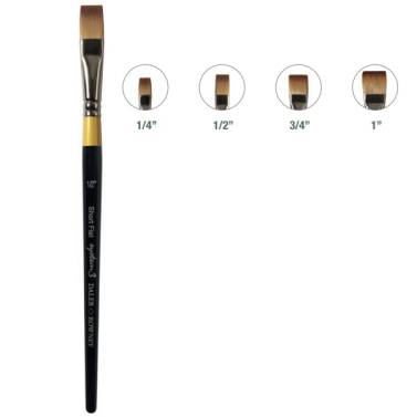 Pincel Sintetico Chato System Sy55 Nº3/4 Daler Rowney
